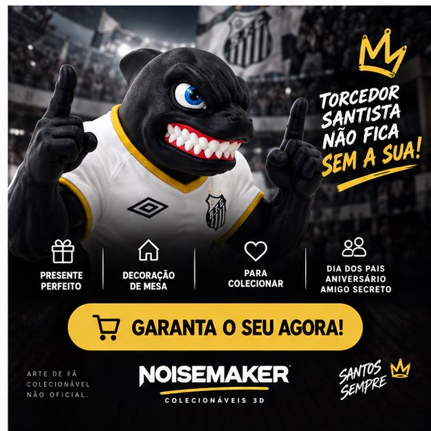 Mascote Santos Baleia 17 cm — foto 11