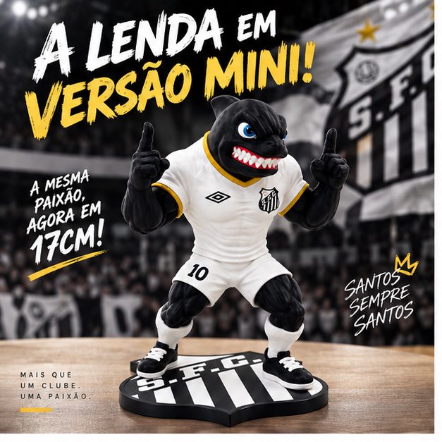 Mascote Santos Baleia 17 cm — foto 8