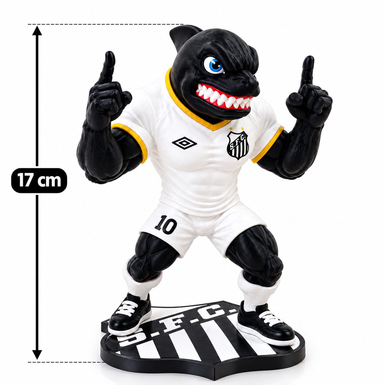 Mascote Santos Baleia 17 cm — foto 7