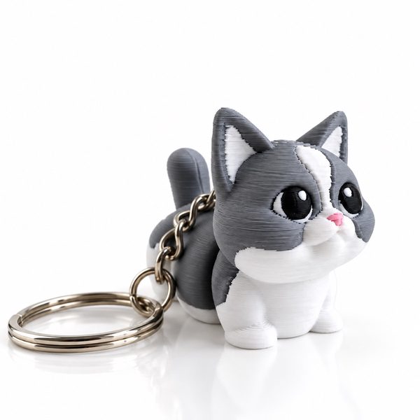 Chaveiro Gatinho Cinza